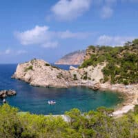 Secret cove in Ibiza: es Portitxol