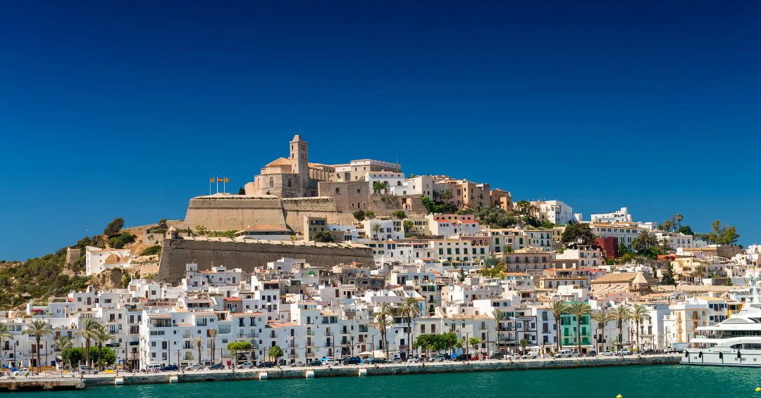 Ibiza’s Port Crowned By Dalt Vila, The Old Town.