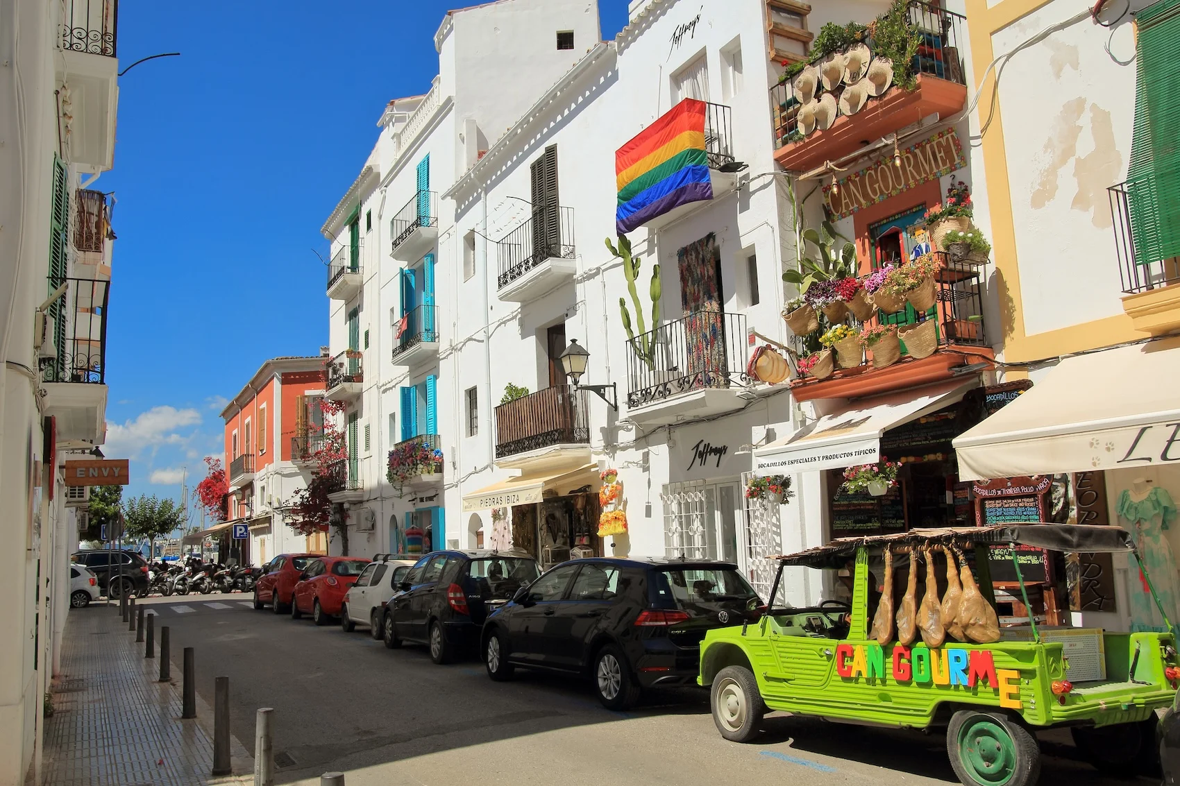 Cars in the port of Ibiza