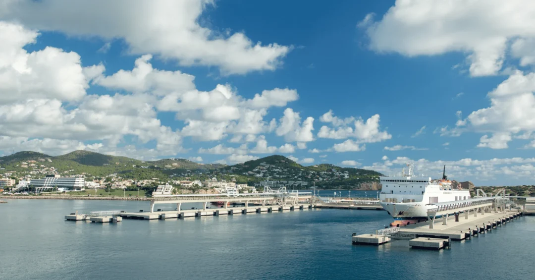 Ferry From The Mediterranean Coast To Marina Botafoch Ibiza