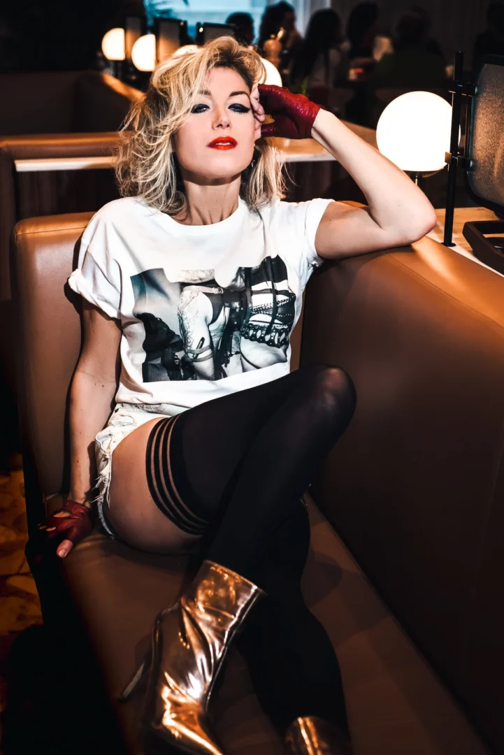 Cuyo Restaurant Blonde Wearing Black
