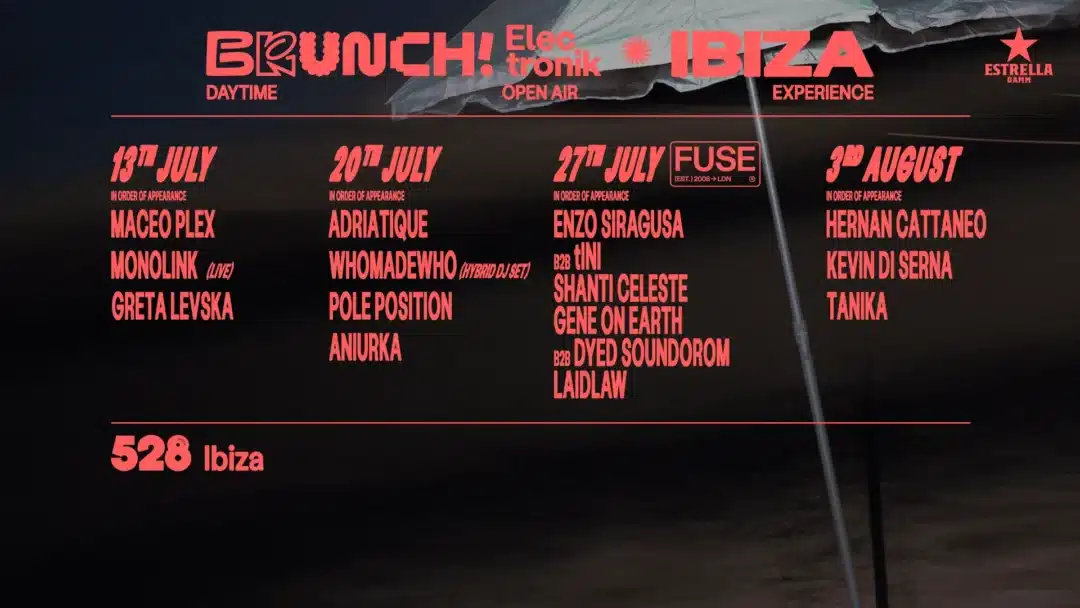 Brunch Electronik Ibiza 2025
