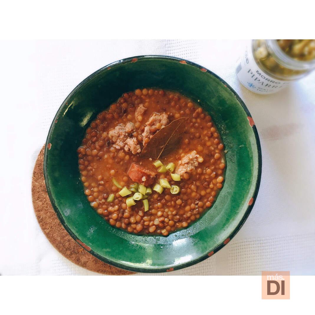 Stewed lentils