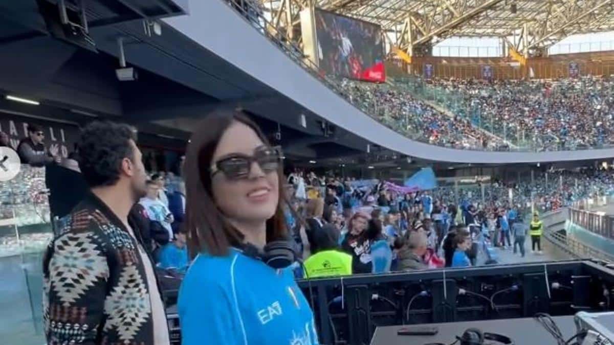 Ibiza dj Anna Tur revolutionizes the Stadio Maradona in Naples