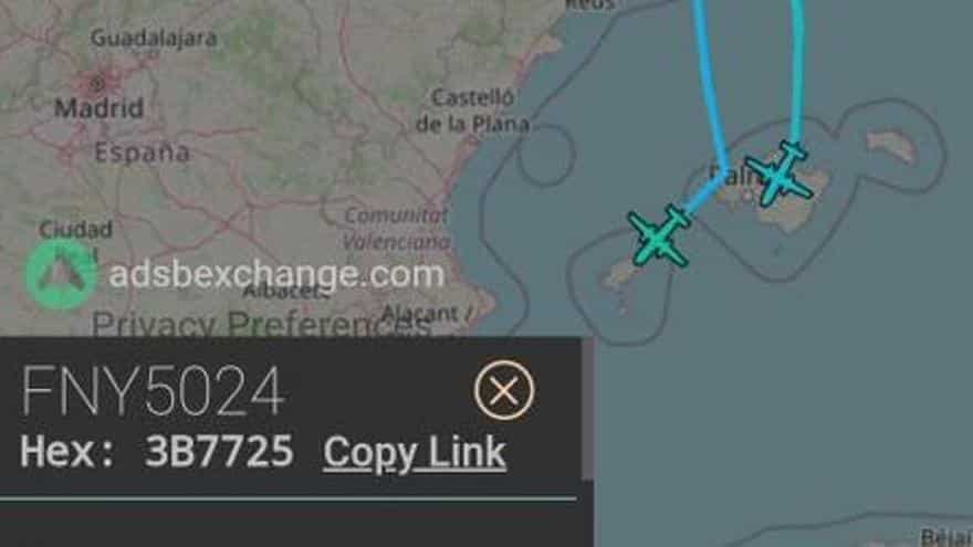 French Air Force and Navy aircraft overflying Ibiza
