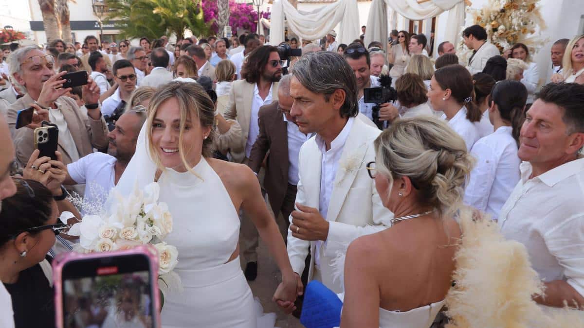 Pippo Inzaghi and Angela Robusti get married in Formentera