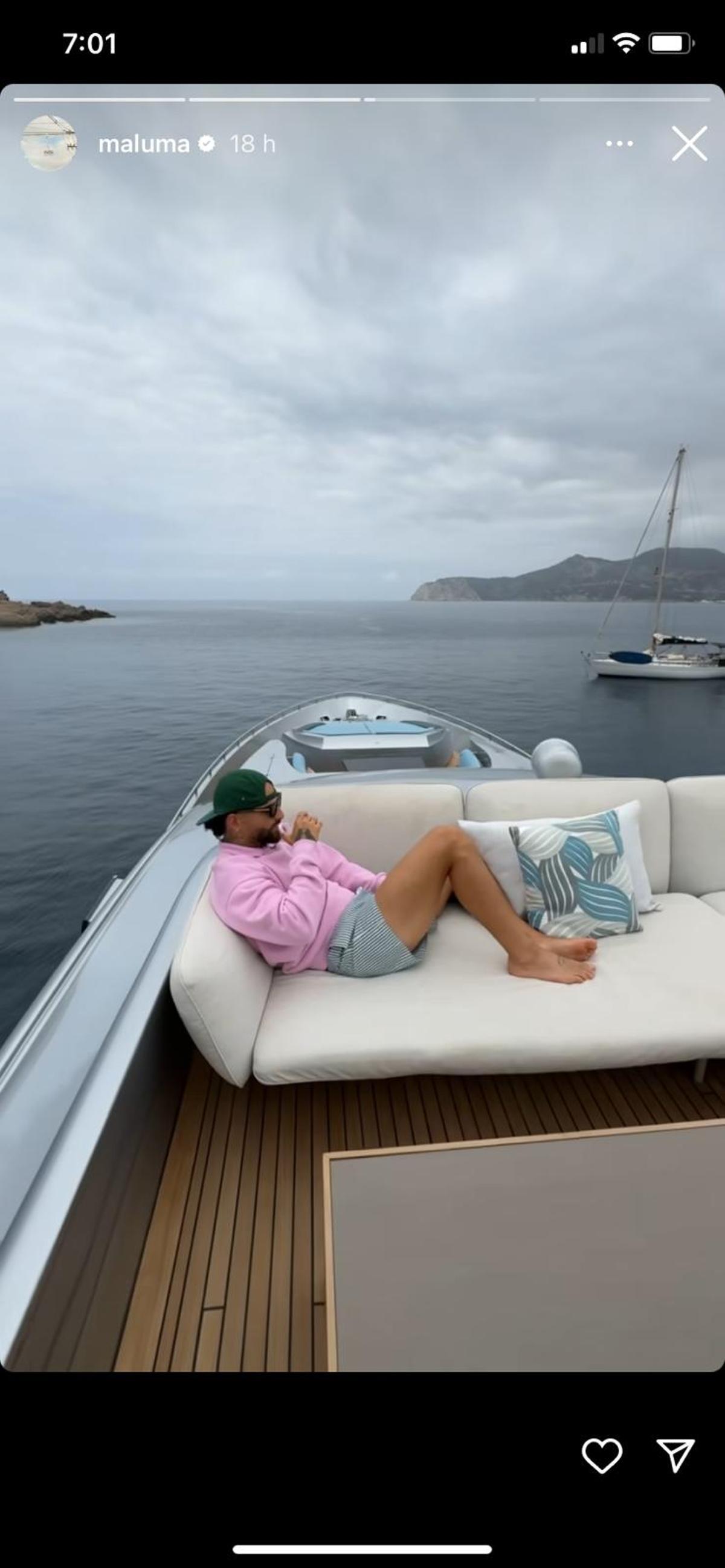 Maluma sailing in Porroig