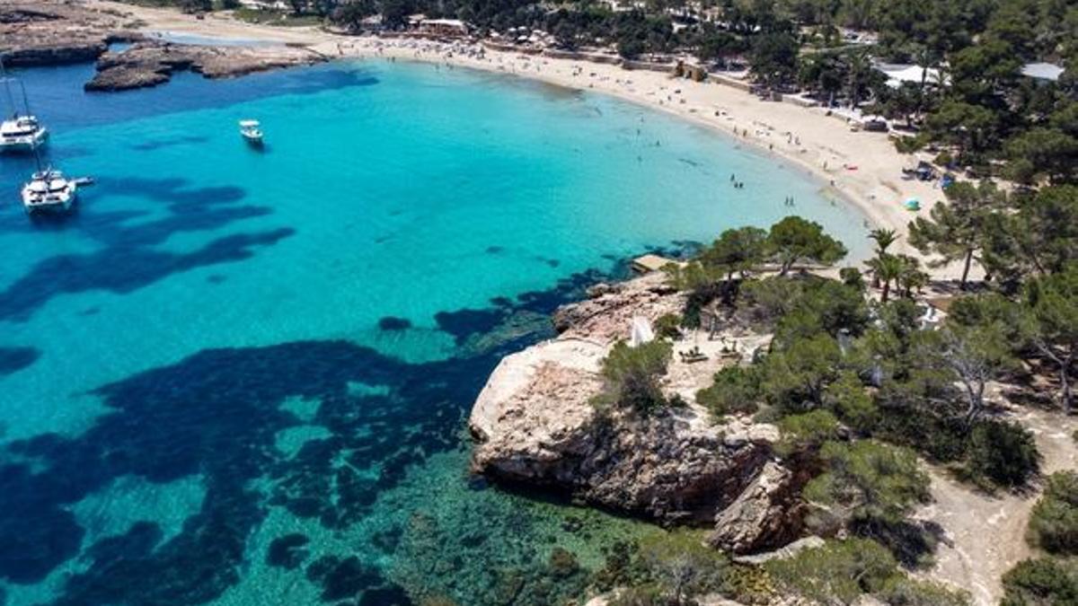 A cove in Ibiza, chosen best beach in Spain in 2025