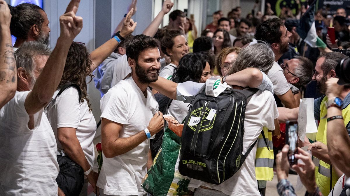 Txarli de la Rubia, a member of the Flotilla from Formentera, released from prison