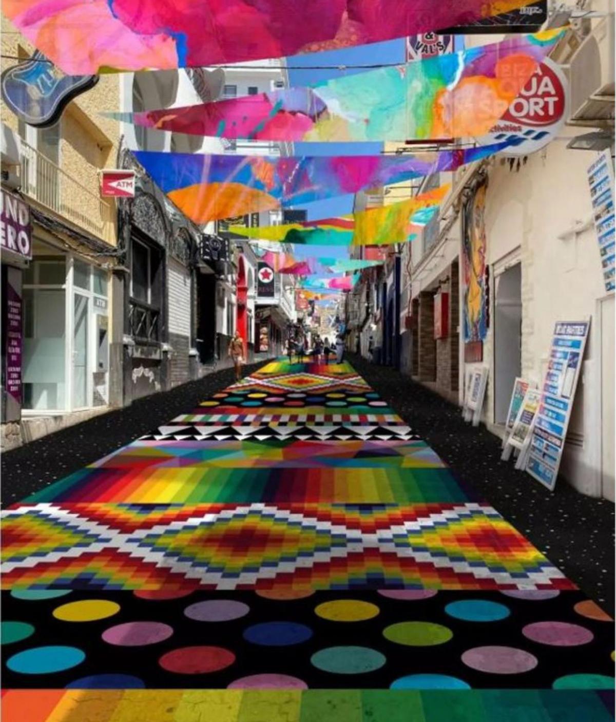 Recreación virtual de la obra de Okuda.