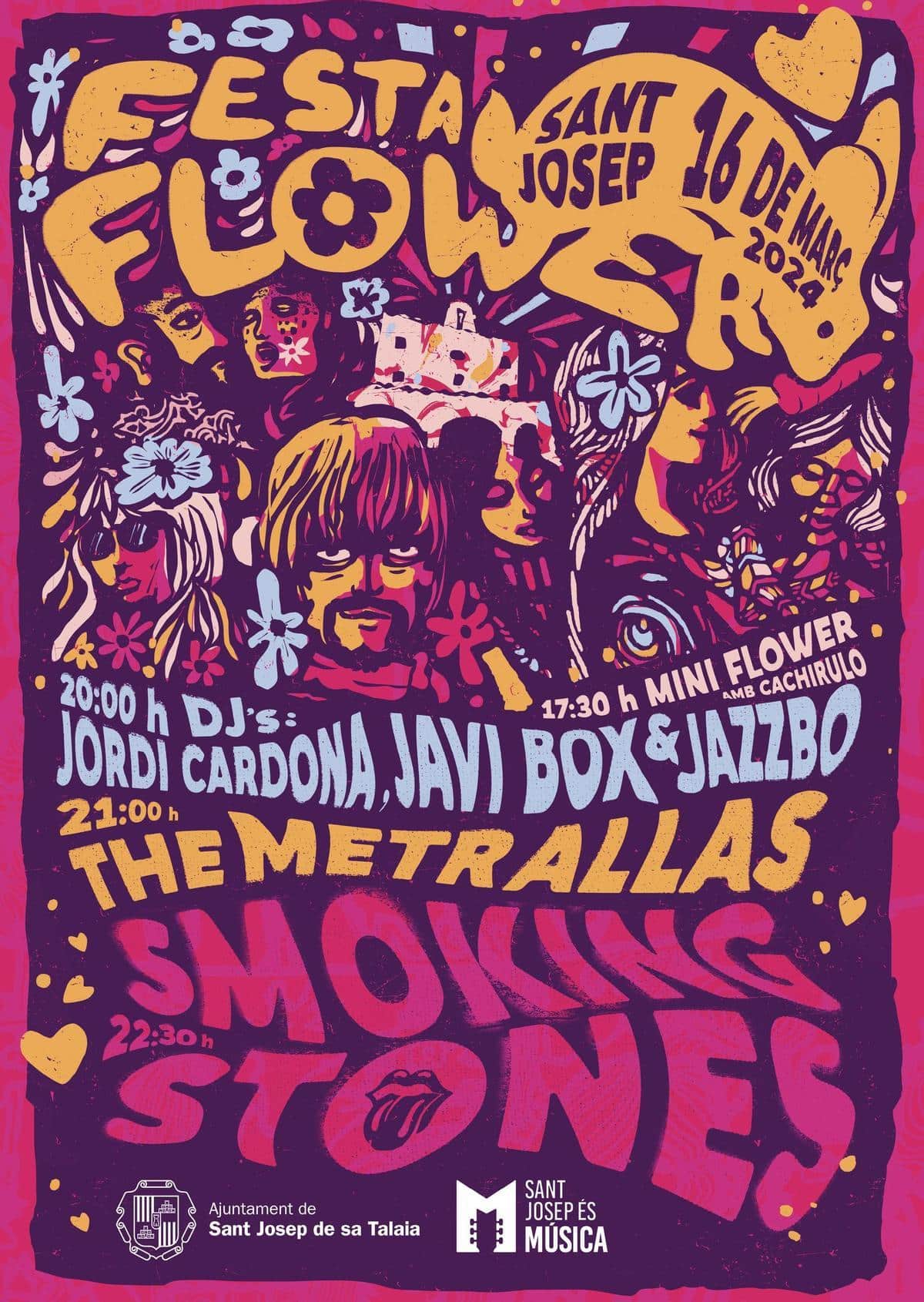 Poster by Ric Jazzbo for the Flower Power of Sant Josep