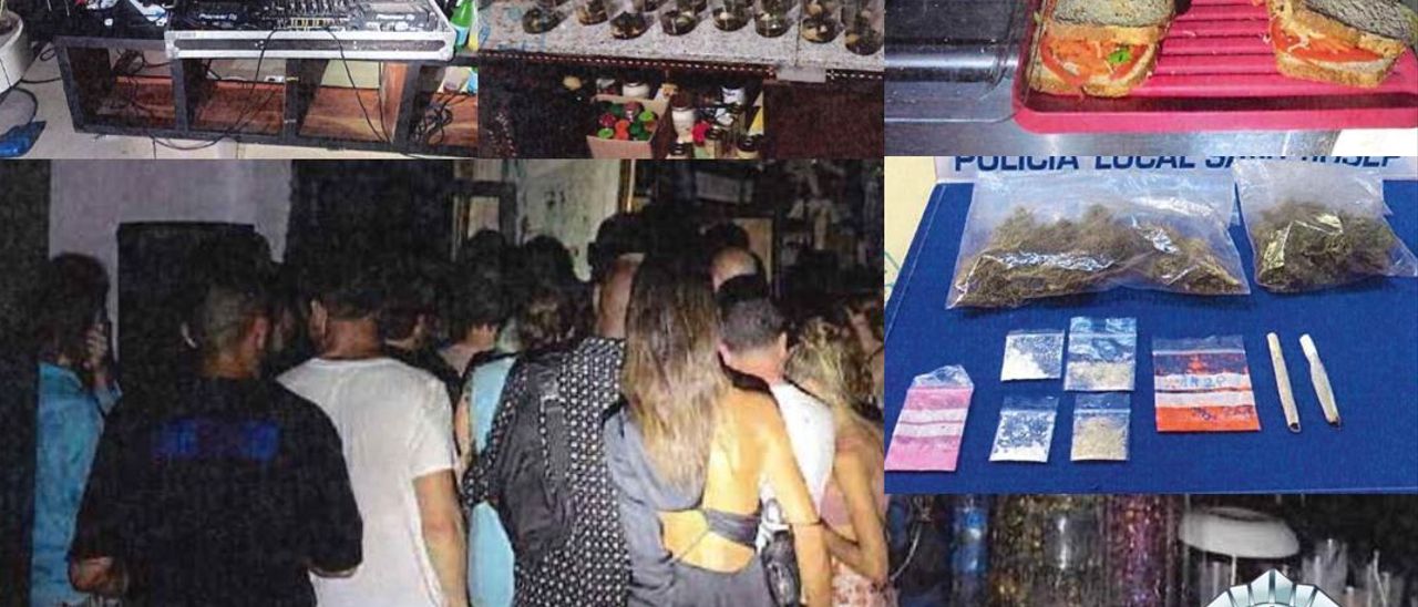 Police clear some 40 people partying in an Ibiza clothes shop