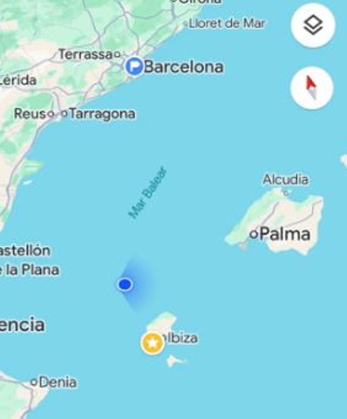 Exact location of the ship