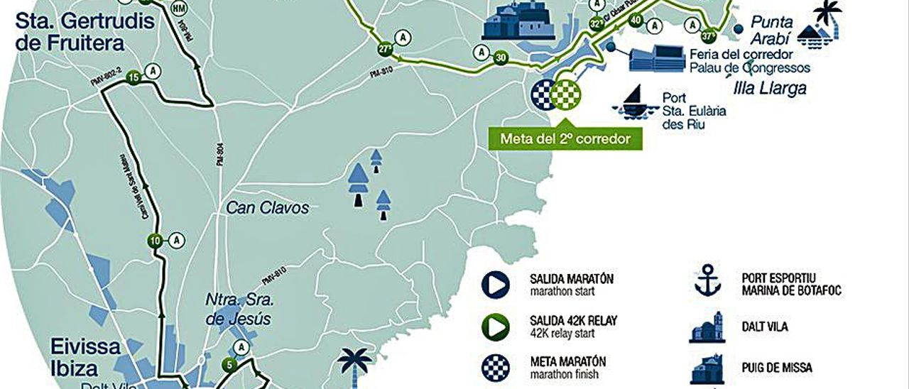 The Santa Eulària Ibiza Marathon presents its next circuits