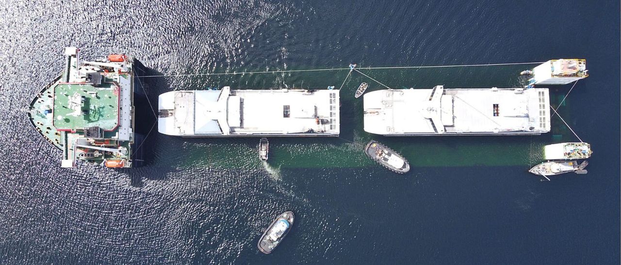 Spectacular arrival of two new ferries in Ibiza