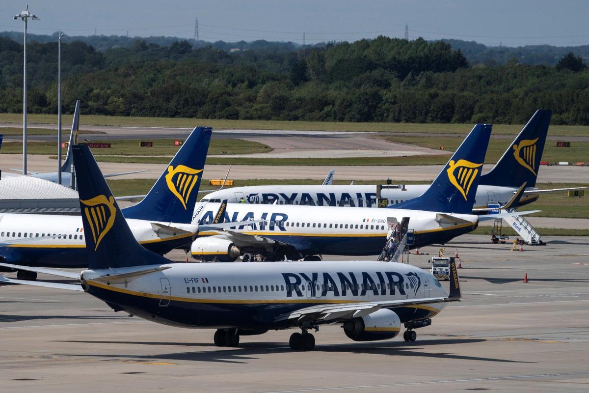 Aviones de Ryanair, en una imagen de archivo.