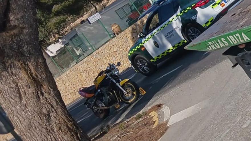 La moto implicada en el accidente