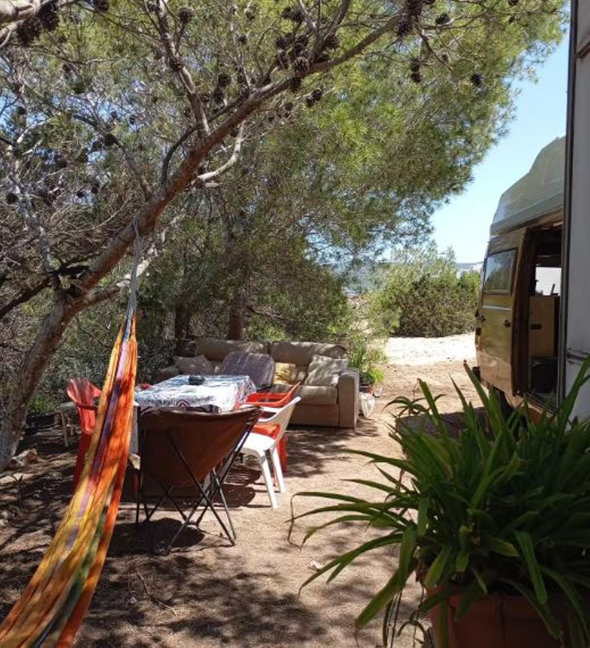 El bosque convertido en una terraza