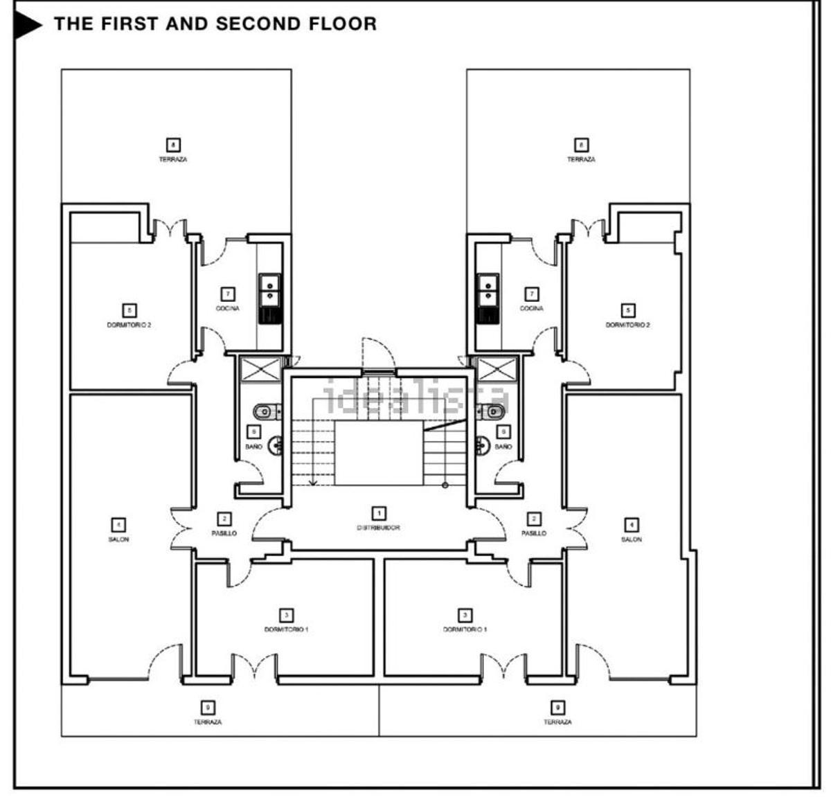 First and second floor plan